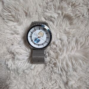 Mens Paul Frank Watch Large Round Face Mesh Band Silver Tone Streetwear Utility